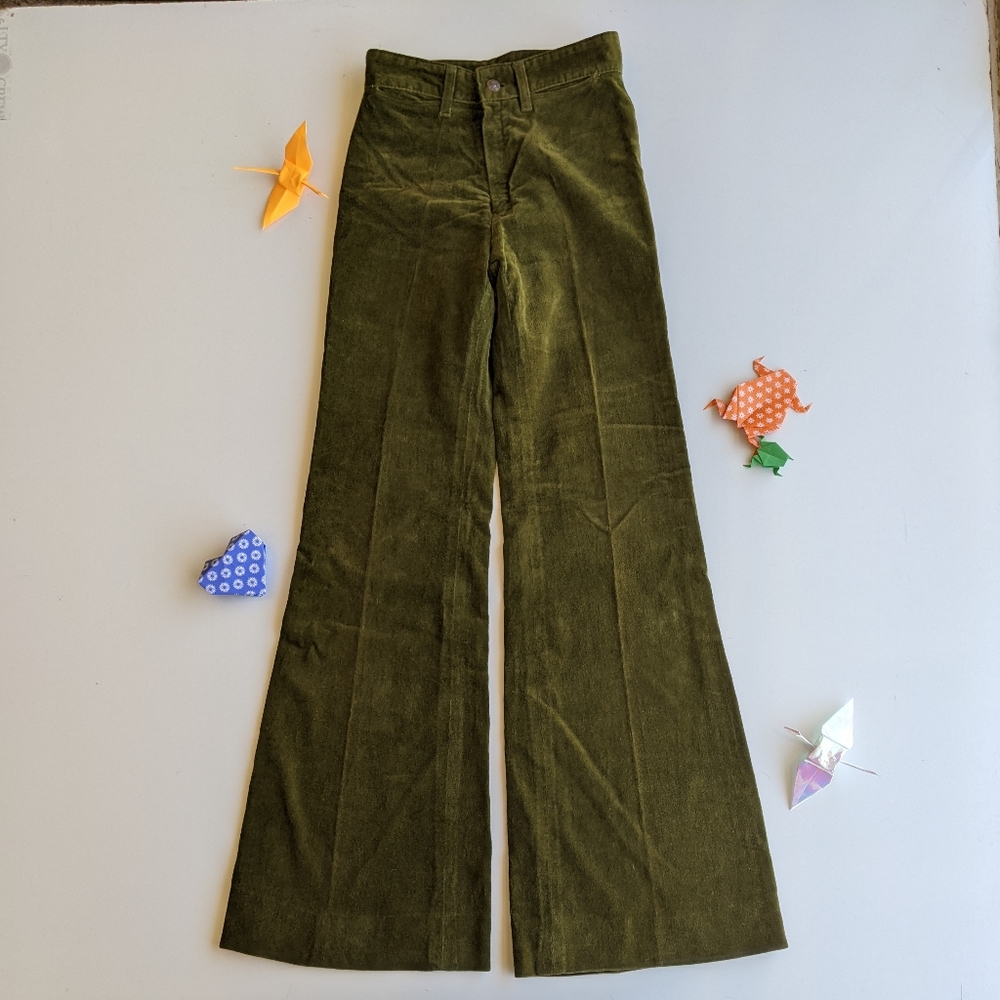 Number One green cordoray bell bottoms